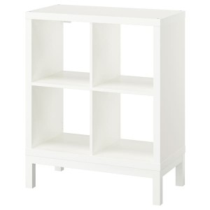IKEA KALLAX shelving unit with underframe, 30 3/8x37 in White / White, Ikea Ireland | 6917LNVKE