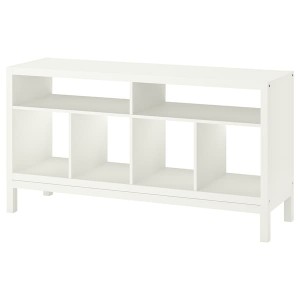 IKEA KALLAX tv bench with underframe, 57 7/8x15 3/8x30 3/4 in White, Ikea Ireland | 3921UPCKI