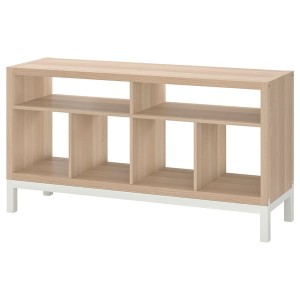 IKEA KALLAX tv bench with underframe, 57 7/8x15 3/8x30 3/4 in White Stained Oak Effect, Ikea Ireland | 8463DIQUA