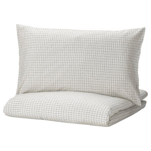 IKEA ÅKERFIBBLA duvet cover and pillowcase(s), King White Black, Ikea Ireland | 7189WBUKO