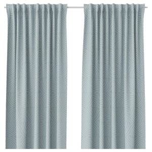 IKEA ÅKERMOLKE curtains, 1 pair, light blue, 57x98 in Blue, Ikea Ireland | 3987ISNTM