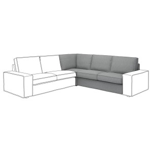 IKEA KIVIK cover for corner section Tibbleby Beige / Gray, Ikea Ireland | 4175BKDEG