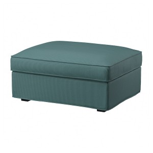 IKEA KIVIK cover for ottoman with storage Kelinge Gray / Turquoise, Ikea Ireland | 0972DEVSL