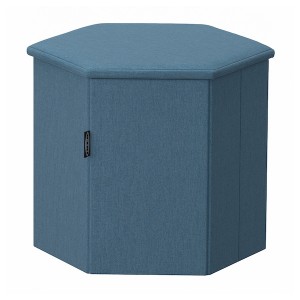 IKEA KJUGE ottoman with storage Knisa Medium Blue, Ikea Ireland | 0468BEVLU