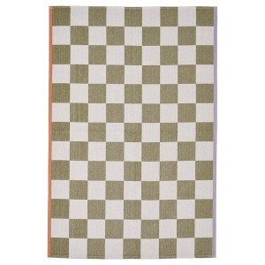 IKEA KLASSRUM rug, white/green, 4'4 inx6'5 in White / Green, Ikea Ireland | 4726DFNLH