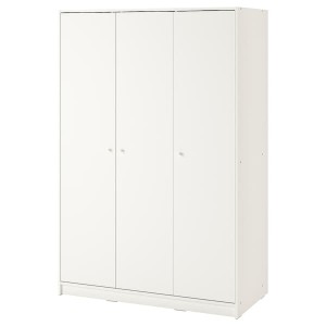 IKEA KLEPPSTAD Wardrobe with 3 doors, white, 46 1/8x69 1/4 in, Ikea Ireland | 8746XSLFG