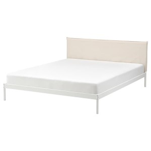 IKEA KLEPPSTAD bed frame, Full/Double White / Vissle Beige, Ikea Ireland | 6195CLHET