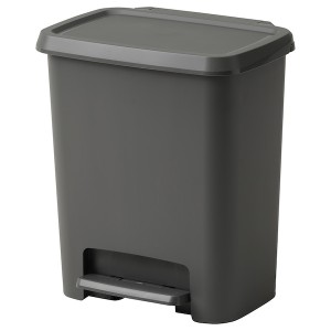 IKEA KNÖCKLA step trash can, dark gray, 7 gallon, Ikea Ireland | 1732DRYHM