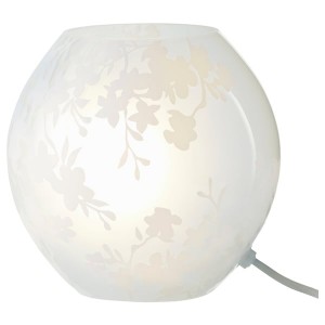 IKEA KNUBBIG table lamp with LED bulb, cherry-blossoms white, 7 in, Ikea Ireland | 0324DRIYL