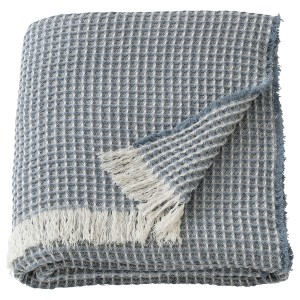 IKEA KOHORNSMAL throw, light blue/off-white, 51x67 in, Ikea Ireland | 6251ZXBNO