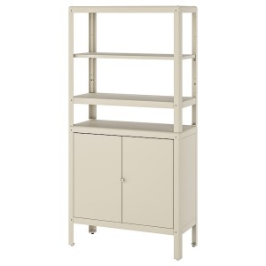 IKEA KOLBJÖRN shelving unit with cabinet, 31 1/2x14 5/8x63 3/8 in Beige, Ikea Ireland | 3564FWDXV