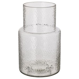 IKEA KONSTFULL vase, clear glass/patterned, 10 ¼ in, Ikea Ireland | 9421JXALI