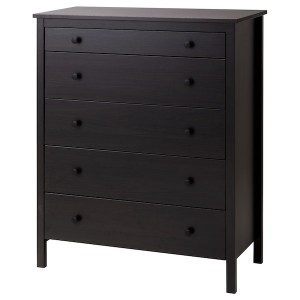IKEA KOPPANG 5-drawer chest, 35 3/8x44 7/8 in Black / Brown, Ikea Ireland | 7830HJCMK