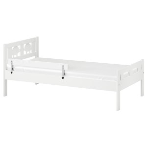 IKEA KRITTER bed frame with slatted bed base, 27 1/2x63 in White, Ikea Ireland | 3186MWDCV