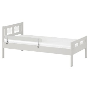 IKEA KRITTER bed frame with slatted bed base, 27 1/2x63 in Gray, Ikea Ireland | 0359LNGRM