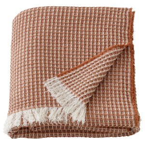 IKEA KÄRRKÄKMAL throw, orange-brown/off-white, 51x67 in, Ikea Ireland | 1742GUTFI