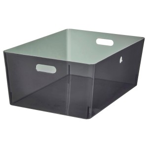 IKEA KUGGIS box, 14 ½x21 ¼x8 ¼ in Transparent Black, Ikea Ireland | 9806BKWDO