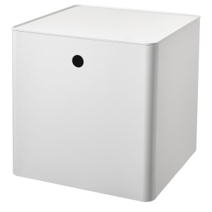 IKEA KUGGIS storage box with lid, white, 12 ½x12 ½x12 ½ in, Ikea Ireland | 7259QEJYD