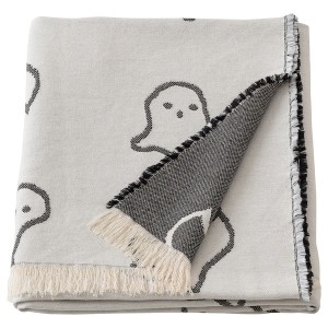 IKEA KUSTFYR throw, white/black, 51x67 in, Ikea Ireland | 8742KVQHB