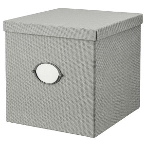 IKEA KVARNVIK Storage box with lid, gray, Ikea Ireland | 9108QHRXA