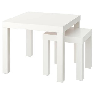 IKEA LACK nesting tables, set of 2, white, Ikea Ireland | 0128GYAVF