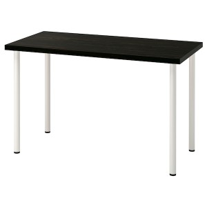 IKEA LAGKAPTEN / ADILS desk, 47 1/4x23 5/8 in Black / Brown / White, Ikea Ireland | 0142XACNS