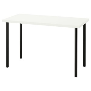 IKEA LAGKAPTEN / ADILS desk, 47 1/4x23 5/8 in White / Black, Ikea Ireland | 6183FWBVO