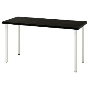 IKEA LAGKAPTEN / ADILS desk, 55 1/8x23 5/8 in Black / Brown / White, Ikea Ireland | 7981PRFBX