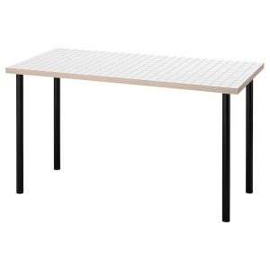 IKEA LAGKAPTEN / ADILS desk, 55 1/8x23 5/8 in White Anthracite / Black, Ikea Ireland | 0643WVOLT