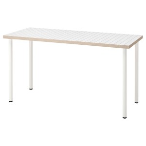 IKEA LAGKAPTEN / ADILS desk, 55 1/8x23 5/8 in White Anthracite / White, Ikea Ireland | 4138EYILR
