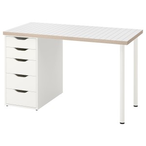 IKEA LAGKAPTEN / ALEX desk, 47 1/4x23 5/8 in White Anthracite / White, Ikea Ireland | 5021UWRSC