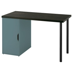 IKEA LAGKAPTEN / ALEX desk, 47 1/4x23 5/8 in Black / Brown / Gray / Turquoise, Ikea Ireland | 4897COREN