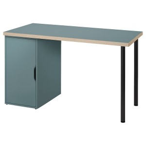 IKEA LAGKAPTEN / ALEX desk, 47 1/4x23 5/8 in Gray / Turquoise / Black, Ikea Ireland | 7485QGHPC