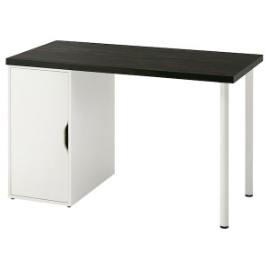 IKEA LAGKAPTEN / ALEX desk, 47 1/4x23 5/8 in Black / Brown / White, Ikea Ireland | 2097SQHKP