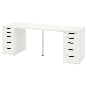 IKEA LAGKAPTEN / ALEX desk, 78 3/4x23 5/8 in White, Ikea Ireland | 1630KYVMU