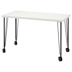 IKEA LAGKAPTEN / KRILLE desk, 47 1/4x23 5/8 in White / Black, Ikea Ireland | 6534AUQKB