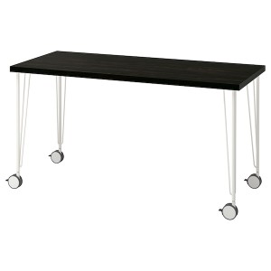 IKEA LAGKAPTEN / KRILLE desk, 55 1/8x23 5/8 in Black / Brown / White, Ikea Ireland | 4681SAITD