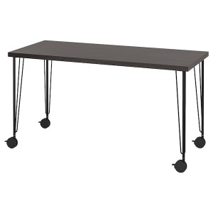 IKEA LAGKAPTEN / KRILLE desk, 55 1/8x23 5/8 in Black / Brown / Black, Ikea Ireland | 5694SPQKT