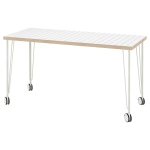 IKEA LAGKAPTEN / KRILLE desk, 55 1/8x23 5/8 in White Anthracite / White, Ikea Ireland | 5814MUIAB