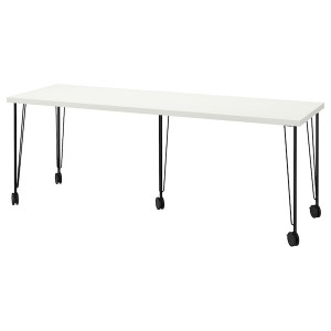 IKEA LAGKAPTEN / KRILLE desk, 78 3/4x23 5/8 in White / Black, Ikea Ireland | 1274AQZSD