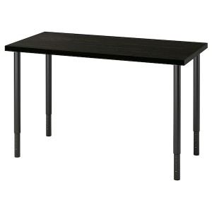 IKEA LAGKAPTEN / OLOV desk, 47 1/4x23 5/8 in Black / Brown / Black, Ikea Ireland | 9324PWHCJ
