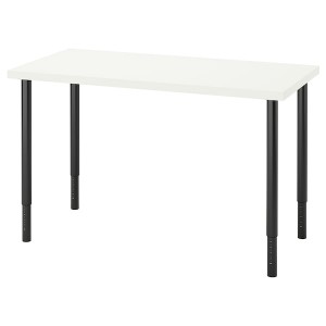 IKEA LAGKAPTEN / OLOV desk, 47 1/4x23 5/8 in White / Black, Ikea Ireland | 4793UFQNO