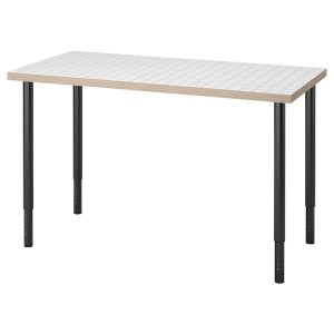 IKEA LAGKAPTEN / OLOV desk, 47 1/4x23 5/8 in White Anthracite / Black, Ikea Ireland | 6059QPJTO
