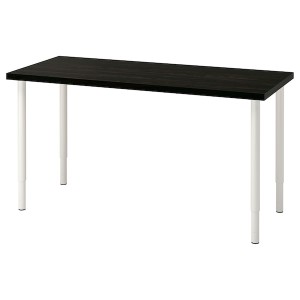 IKEA LAGKAPTEN / OLOV desk, 55 1/8x23 5/8 in Black / Brown / White, Ikea Ireland | 6301JTWQR