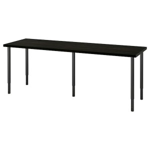 IKEA LAGKAPTEN / OLOV desk, 78 3/4x23 5/8 in Black / Brown / Black, Ikea Ireland | 2175EFUOI