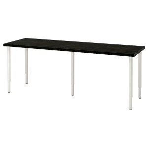 IKEA LAGKAPTEN / OLOV desk, 78 3/4x23 5/8 in Black / Brown / White, Ikea Ireland | 5698SGTKU