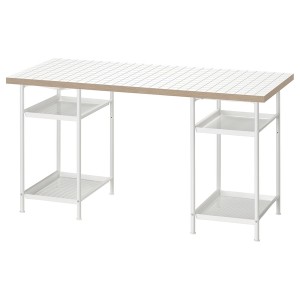 IKEA LAGKAPTEN / SPÄND desk, 55 1/8x23 5/8 in White / Anthracite, Ikea Ireland | 5937HOUXK