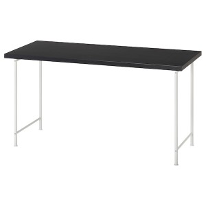 IKEA LAGKAPTEN / SPÄND desk, 55 1/8x23 5/8 in Black / Brown / White, Ikea Ireland | 8047ZNKTF