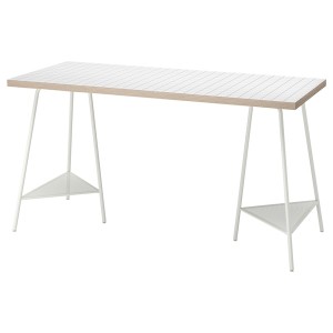 IKEA LAGKAPTEN / TILLSLAG desk, 55 1/8x23 5/8 in White Anthracite / White, Ikea Ireland | 5102LGTIQ