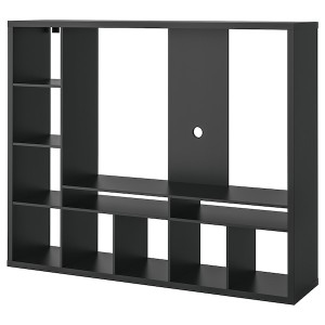 IKEA LAPPLAND TV storage unit, black-brown, 72x15 3/8x57 7/8 in, Ikea Ireland | 1364PIBKN